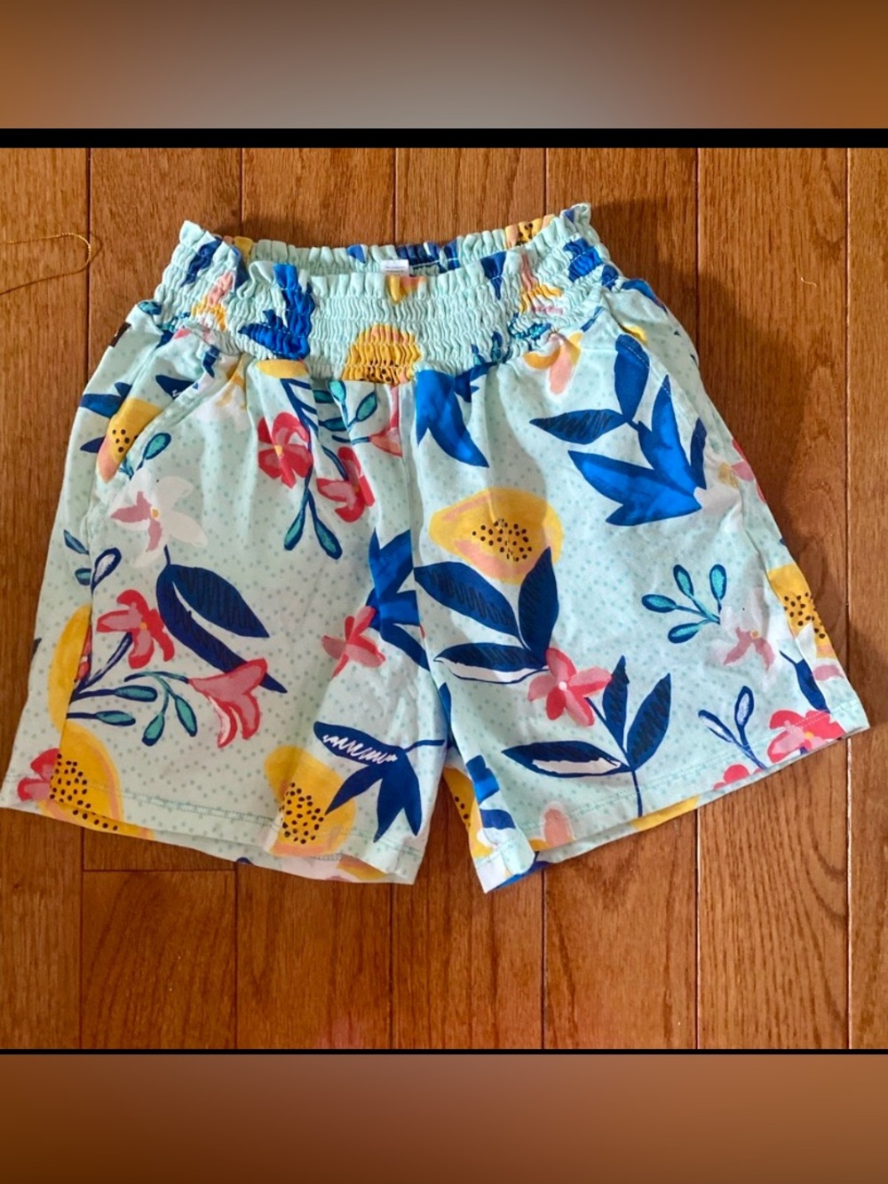 Tea Collection Girls Floral Botanical Cotton Pull On Shorts Size 8